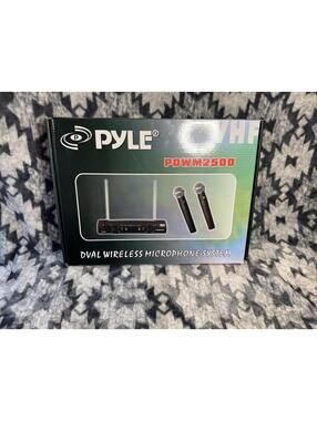 PYLE PDWM2500 MICROPHONES AND RECIEVER KARAOKE KIT NIB